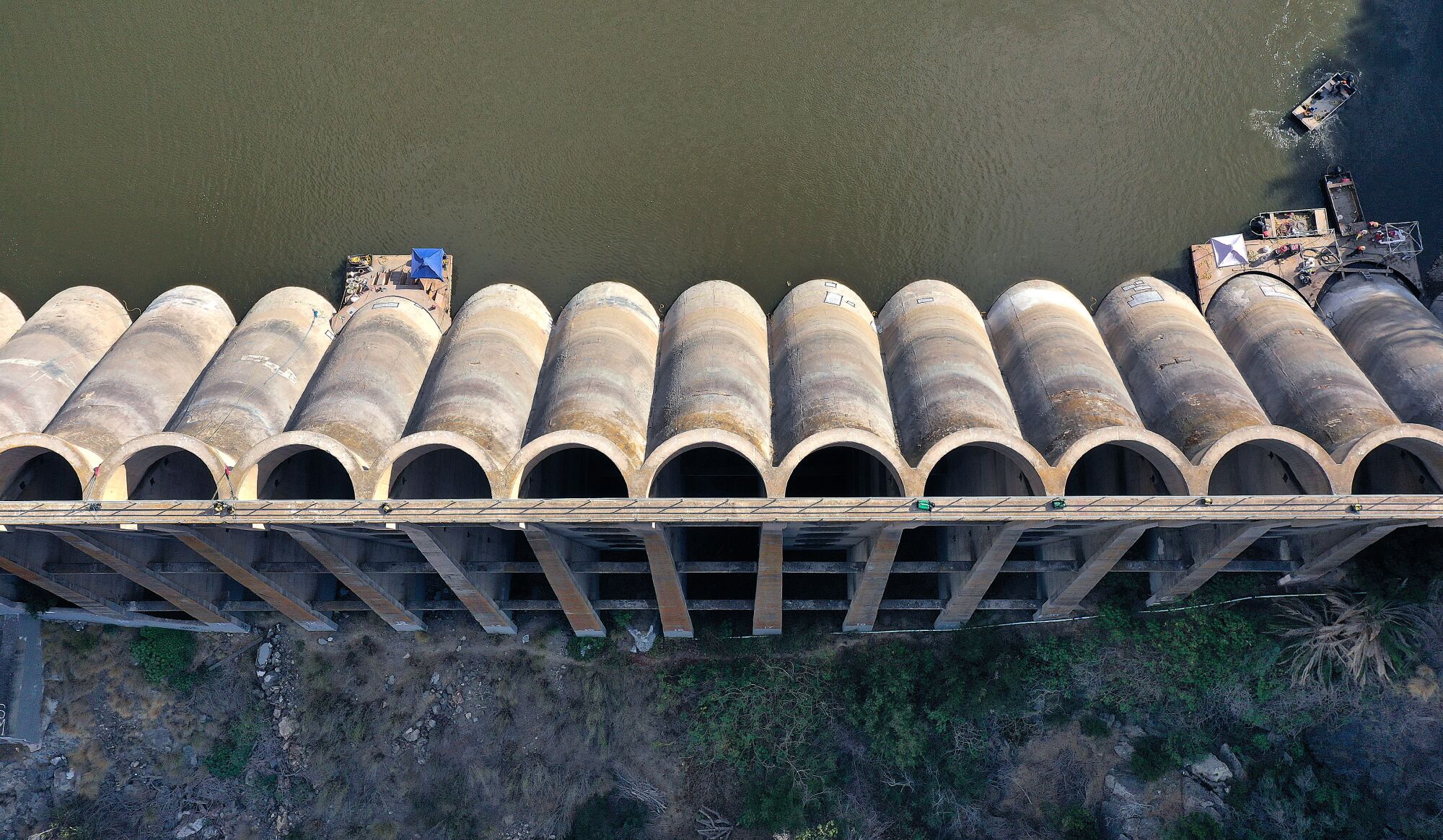Aerial view of the dam