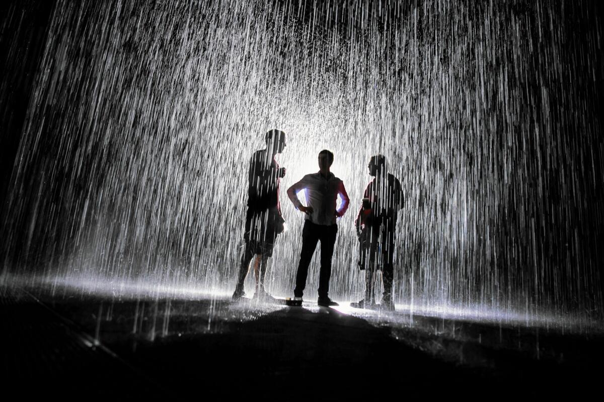 Review: 'Rain Room,' technology's hot-ticket riff on Mother Nature - Los  Angeles Times
