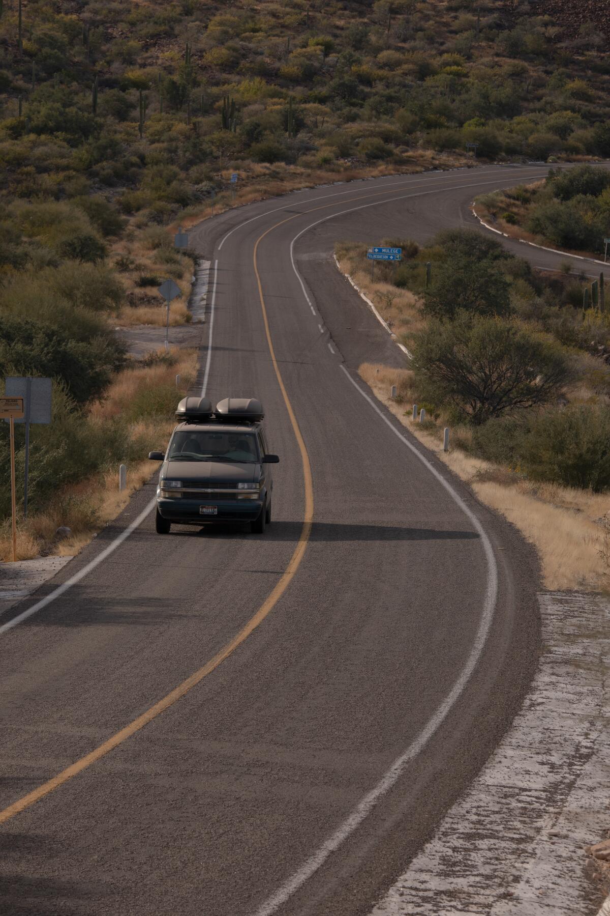 A southbound camper on Mexican Hwy. 1.