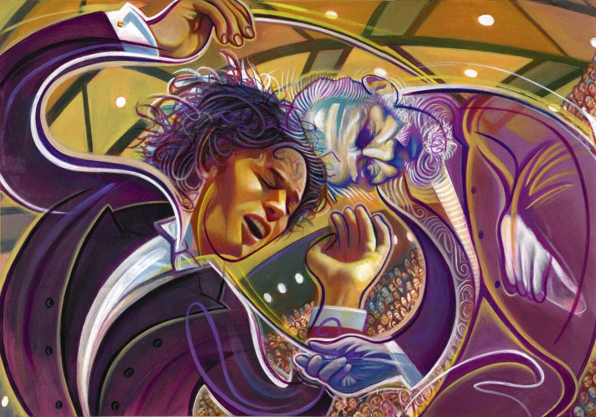 An illustration of Gustavo Dudamel.