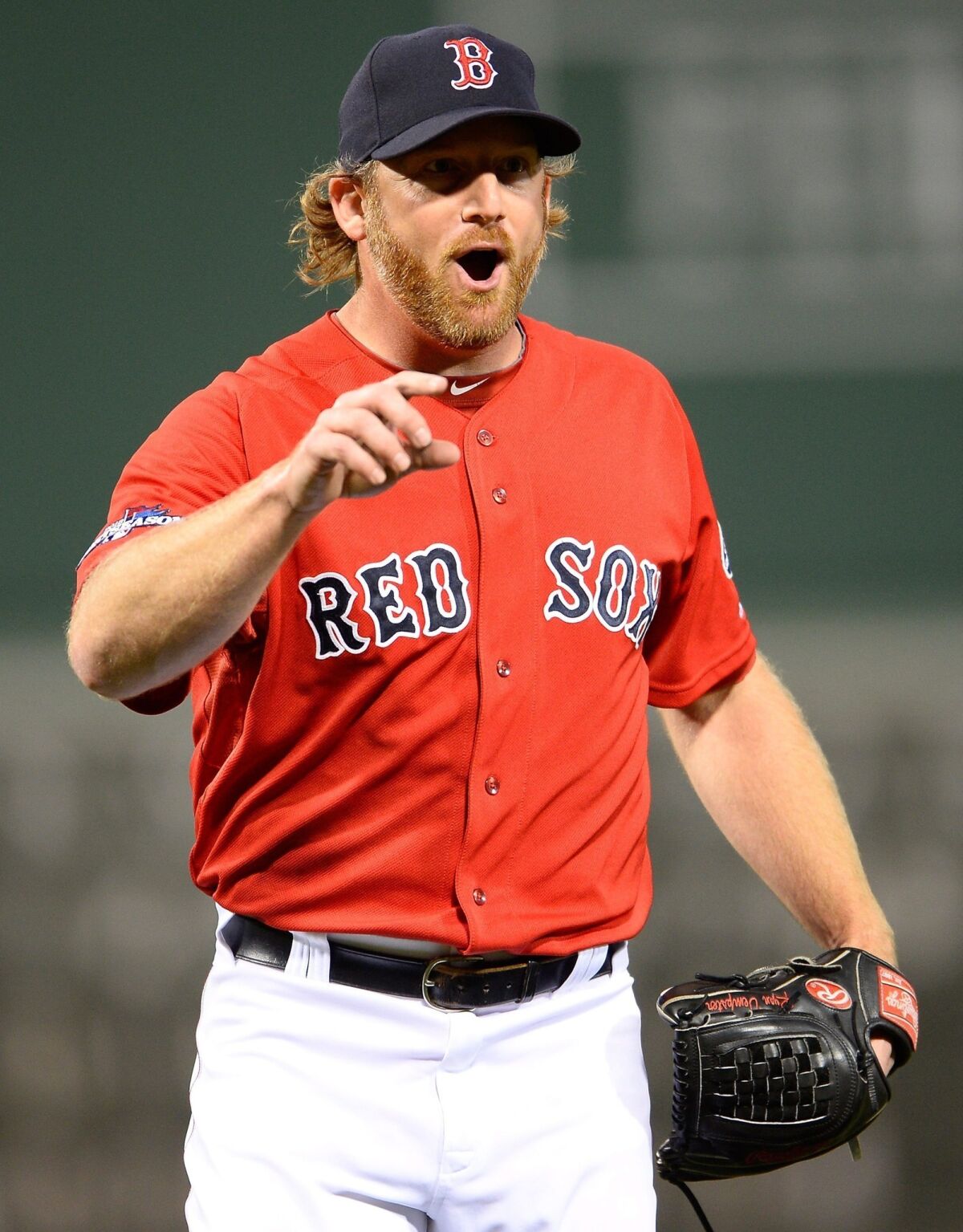 Boston Red Sox reliever Ryan Dempster is excited to be playing in the World Series despite being demoted to the bullpen.