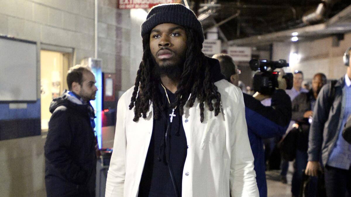 Rams linebacker Mark Barron arrives at Nissan Stadium for the game against the Tennessee Titans last week.