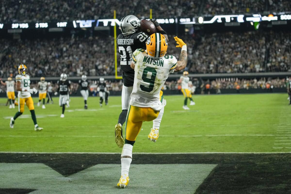 NFL report: Packers will be missing another cornerback, Raiders lose star  tackle - Los Angeles Times