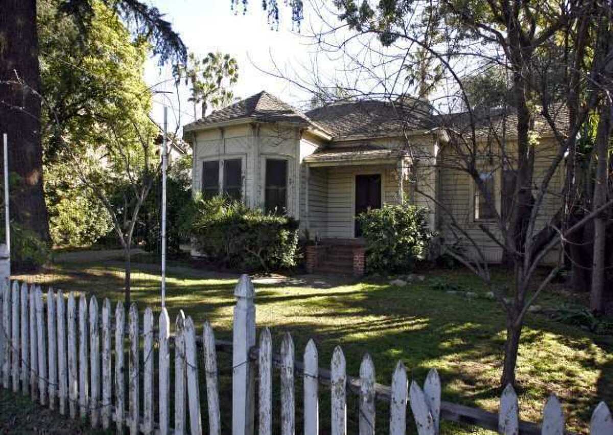 Home owned by Caltrans at 1200 So. Pasadena Ave. in Pasadena. Caltrans bought homes in the area in the 50's to 70's to make way for the 710 Freeway extension into Pasadena.