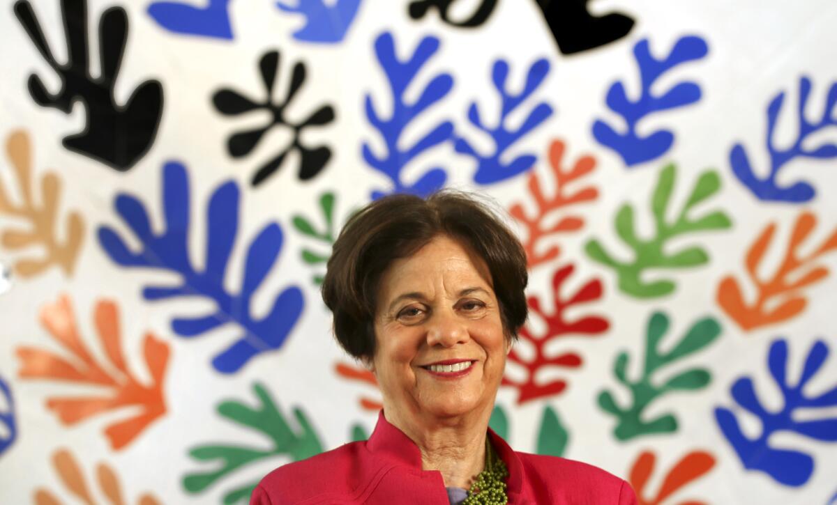 Stephanie Barron, LACMA senior curator and department head for Modern art, photographed in front of "La Gerbe (The Sheaf)" by Henri Matisse.