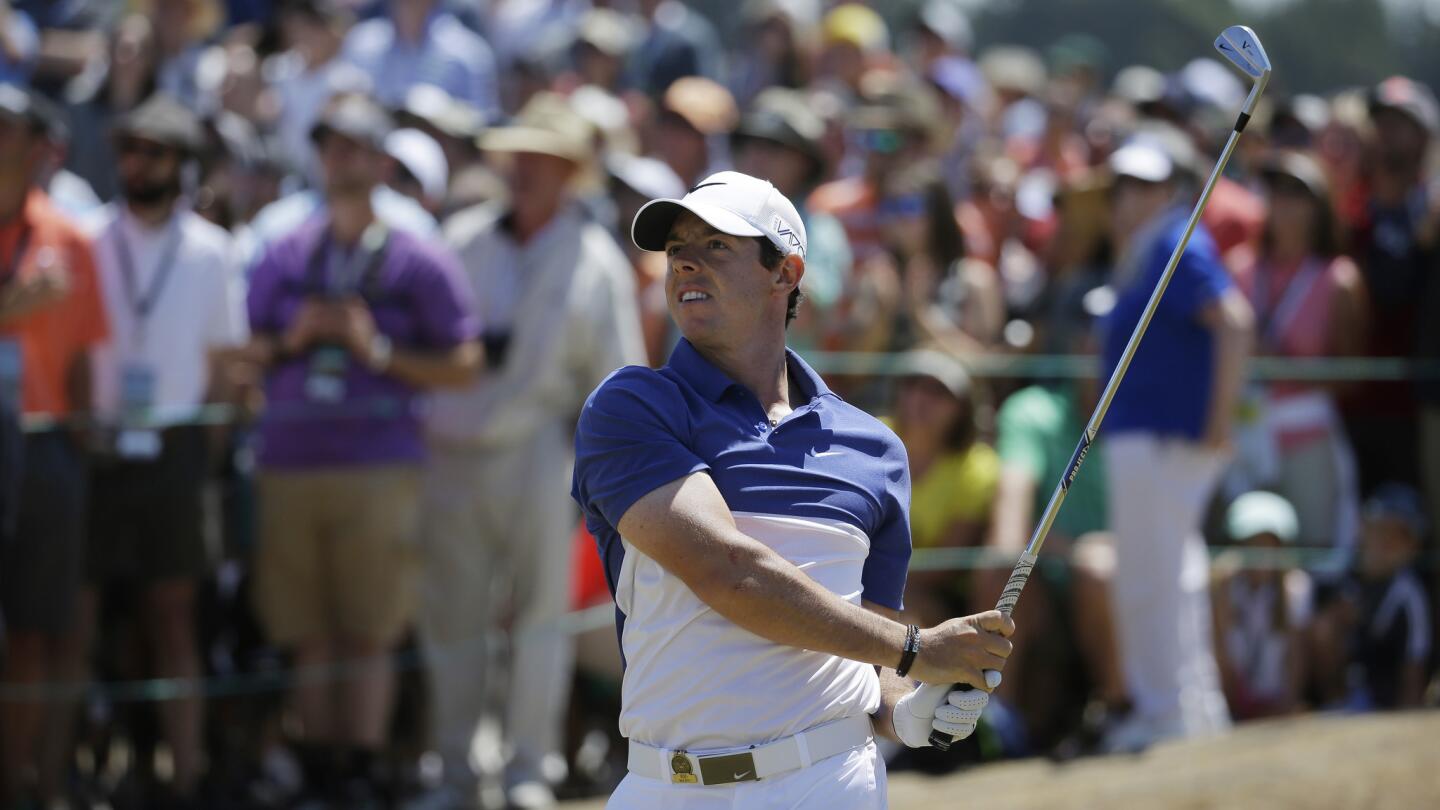 Rory McIlroy watches his tee shot on the third hole during the final round of the U.S. Open at Chambers Bay Golf Course in University Place, Wash., on June 21, 2015.