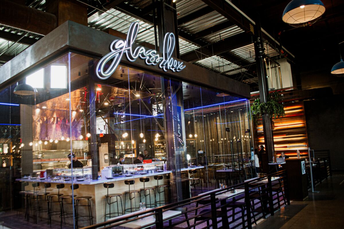 Glass Box sushi bar at Sky Deck in Del Mar Heights.