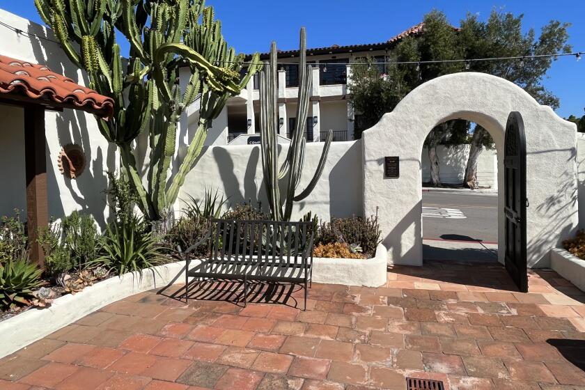 The courtyard at the Rancho Santa Fe Historical Society's La Flecha House will be renovated.
