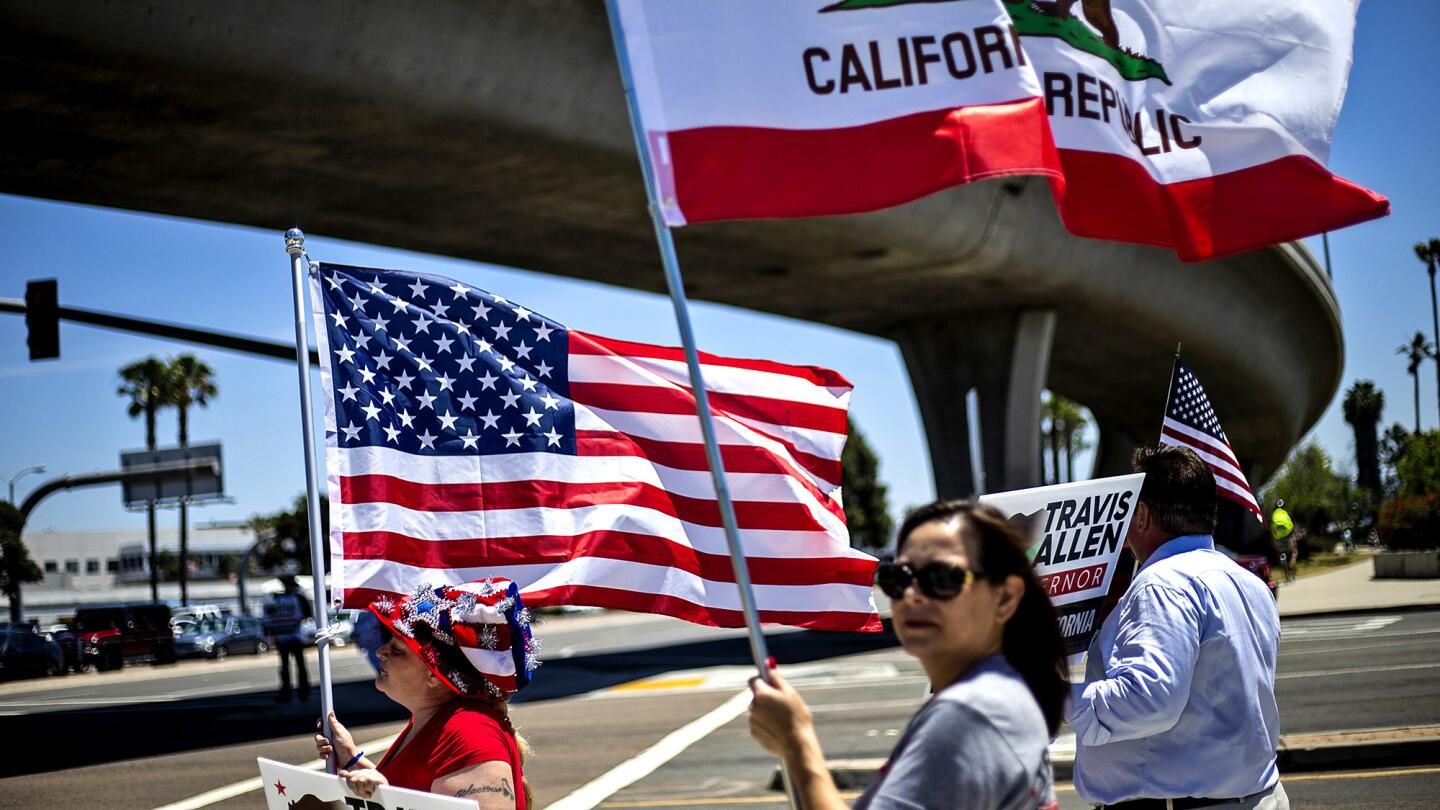 California Republicans gather for their convention in San Diego