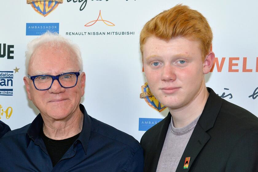 Malcolm McDowell (C) and his son Beckett McDowell attend the "Malcolm McDowell Retrospective" 