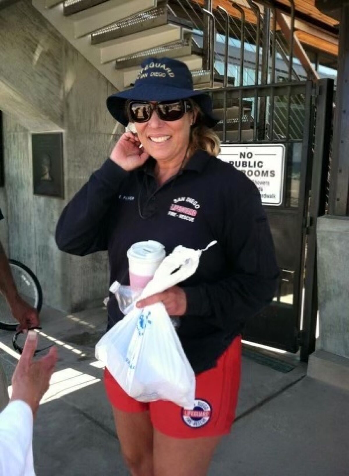 Elizabeth Palmer, who has 25 years of summer service as a lifeguard, says it's her "ideal job."