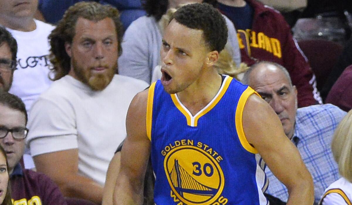 Goldne State's Stephen Curry has scored 39 points in the last five quarters of the NBA Finals against Cleveland.