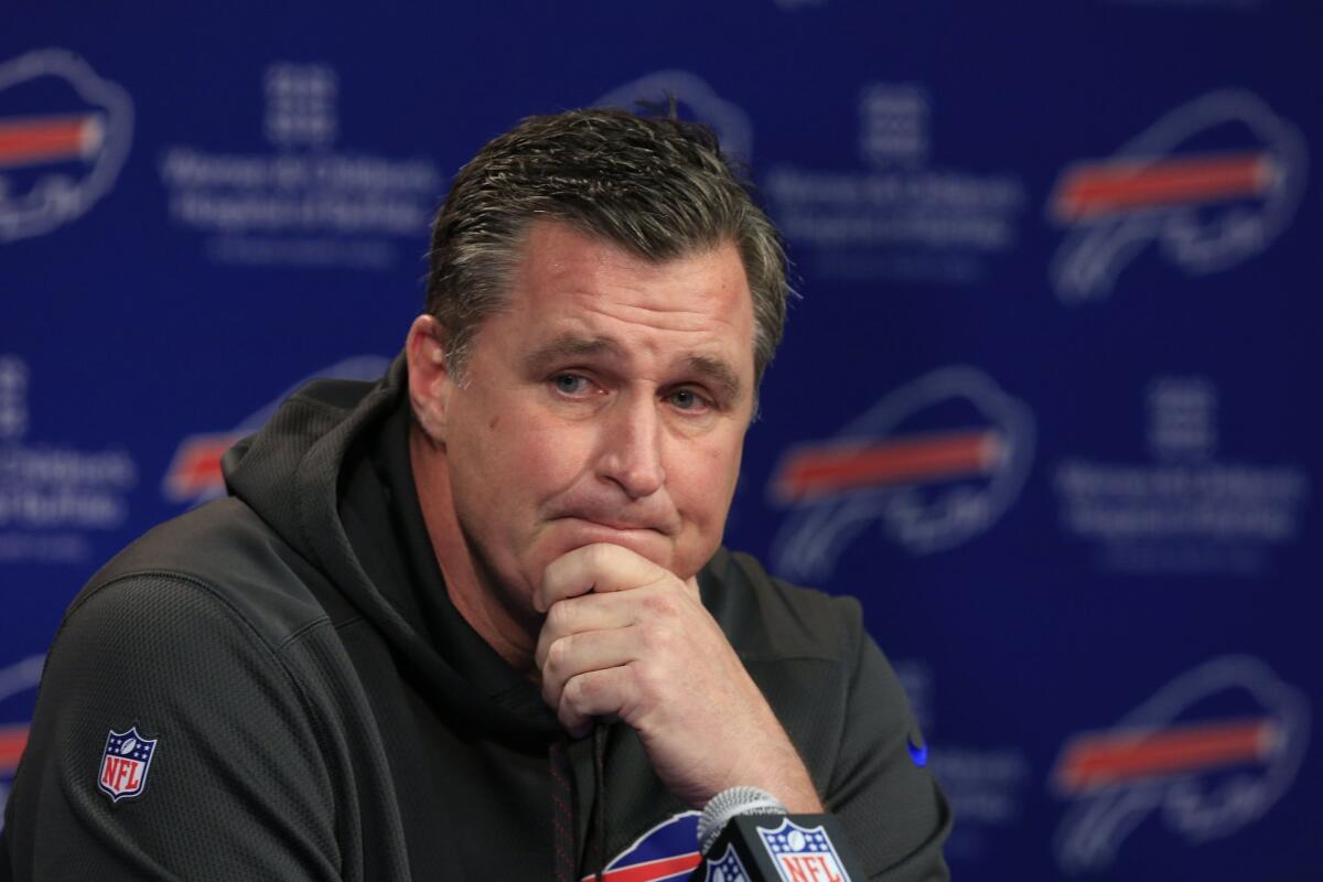 Doug Marrone reportedly told Bills players he was leaving as coach through a mass text. Insiders say he is interested in the New York Jets head coaching job.