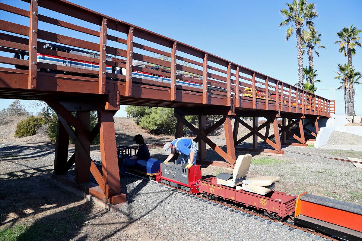 The new Hank Hornsveld Memorial Trestle bridge cost more than $32,000 to complete and was built by O.C. Model Engineers. 