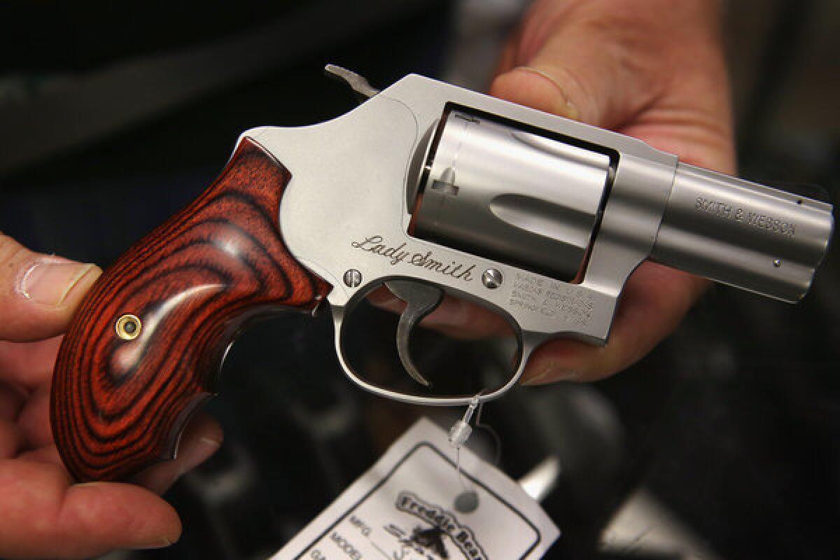 A Smith & Wesson Lady Smith pistol.