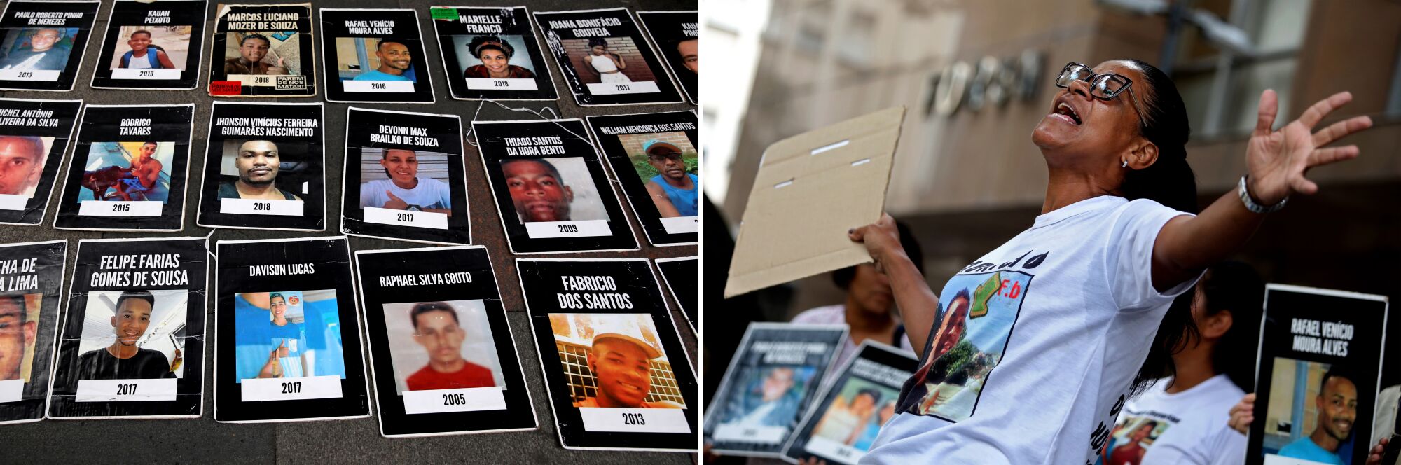 Photos of those killed by police.