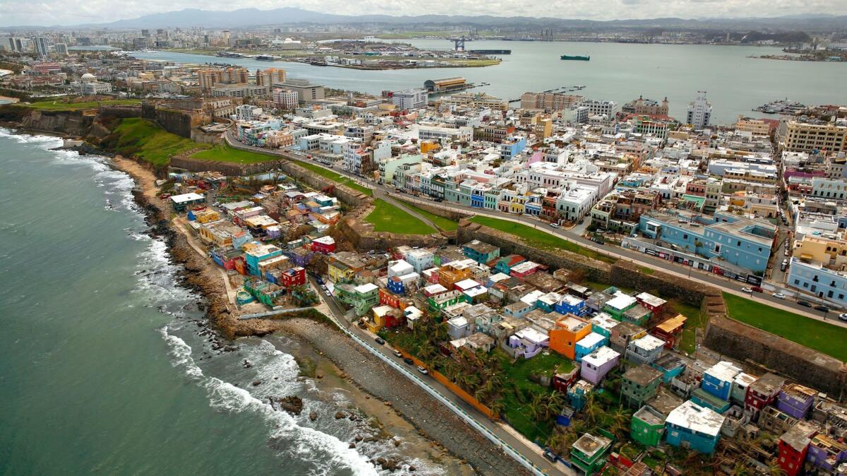 A view of Old San Juan, after Hurricane Maria hit Puerto Rico on Sept. 20.