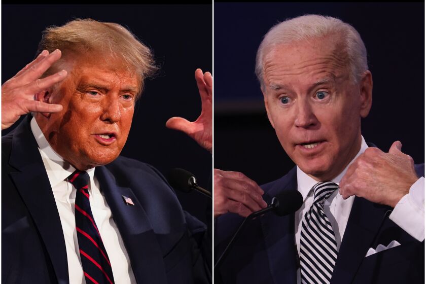President Trump and Democratic presidential nominee Joe Biden face off in the first presidential debate in Cleveland.