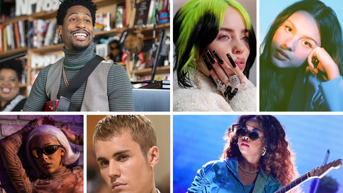 Grammys 22 Jon Batiste Justin Bieber H E R Doja Cat Billie Eilish Olivia Rodrigo Are Top Nominees The San Diego Union Tribune