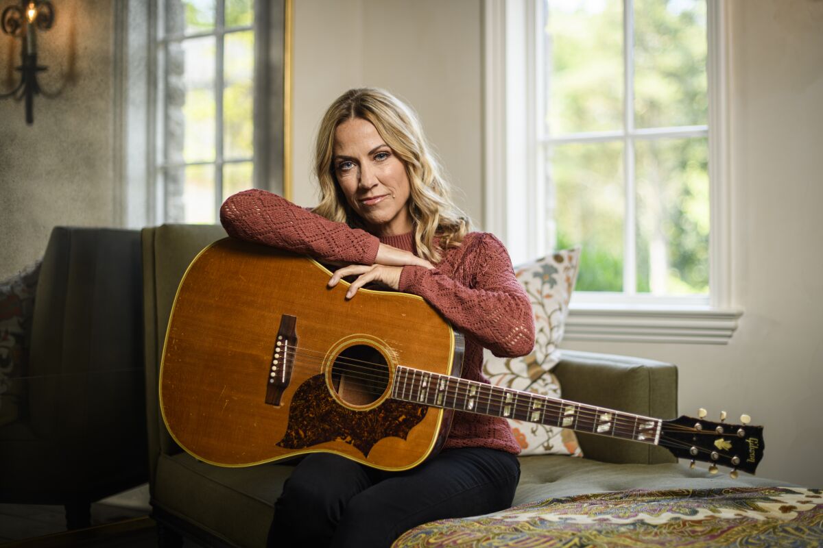 Sheryl Crow at home in Nashville. Her new album, "Threads," features duets with Keith Richards, Maren Morris and other famous friends and peers.