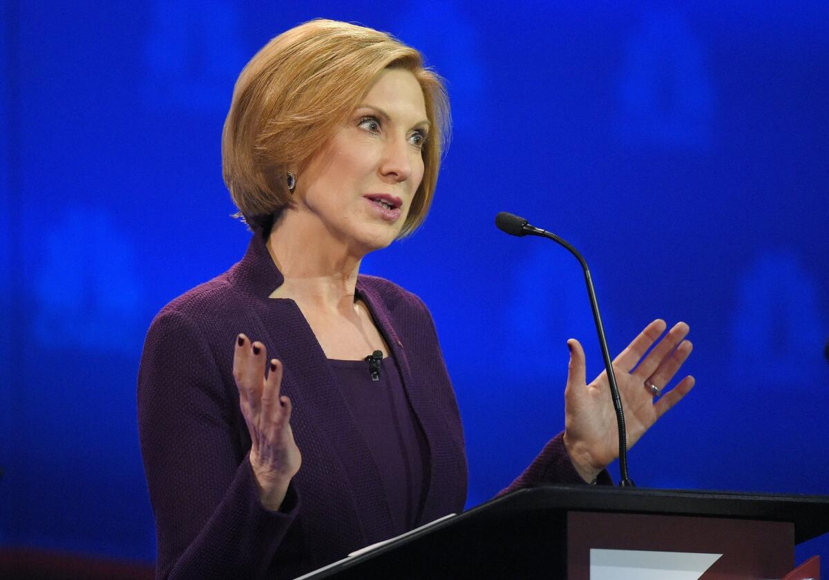 During the third GOP debate, Carly Fiorina condemned Hillary Clinton’s policies as “demonstrably bad for women."