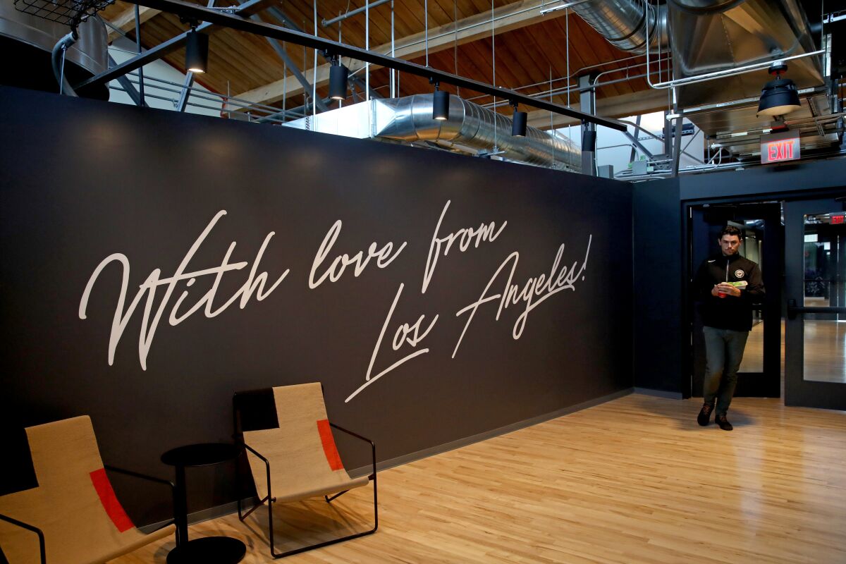 Art in L'Oréal's West Coast headquarters emphasizes its locale.