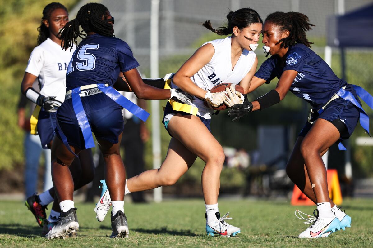 Local high schools start flag football teams, LHS wins first game