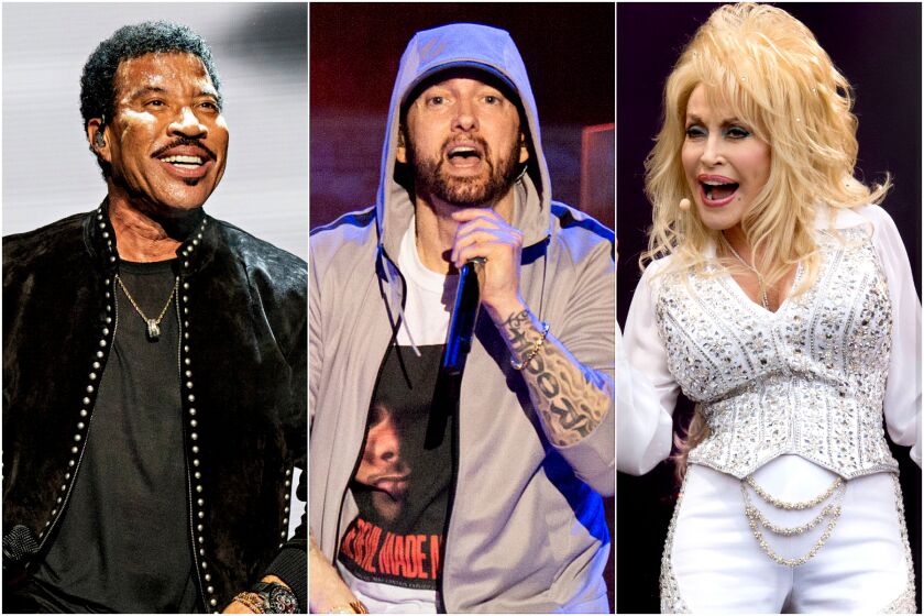 Lionel Richie, Eminem and Dolly Parton perform
