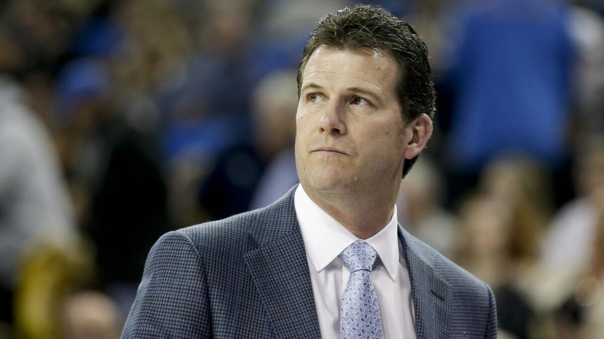 UCLA Coach Steve Alford watches from the sideline during a 72-67 win over Washington State on March 1. Will the Bruins make the NCAA tournament?