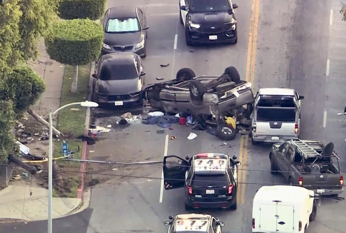 A crash in the Central-Alameda neighborhood 