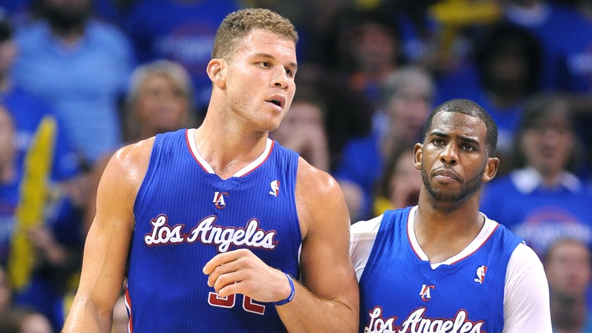 For all their talents, Blake Griffin, left, and Chris Paul could not get the Clippers to the Western Conference finals.
