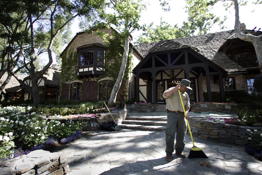 Weiner, Spencer –– – LOS ANGELES,CA – JULY 2,2009: Work to clean up continues at Michael Jackson's Neverland Ranch in Los Olivos, California July 2, 2009. Jackson's family have announced there are no plans for a funeral or burial at the ranch in Central California. But the rural former home of the pop star continues to see a lot of activity. Photo:Spencer Weiner/Los Angeles