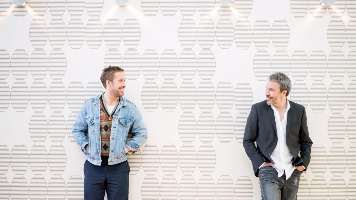 Ryan Gosling, left, with director Denis Villeneuve. "We had a great story that was created by the original creators," Gosling says.