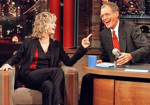 In a 1999 episode of "Late Show with David Letterman," the late-night host ribbed the actress about her infamous first appearance in 1997 in which she seemed so unsteady that critics questioned her mental state. She later said she was putting on an act.