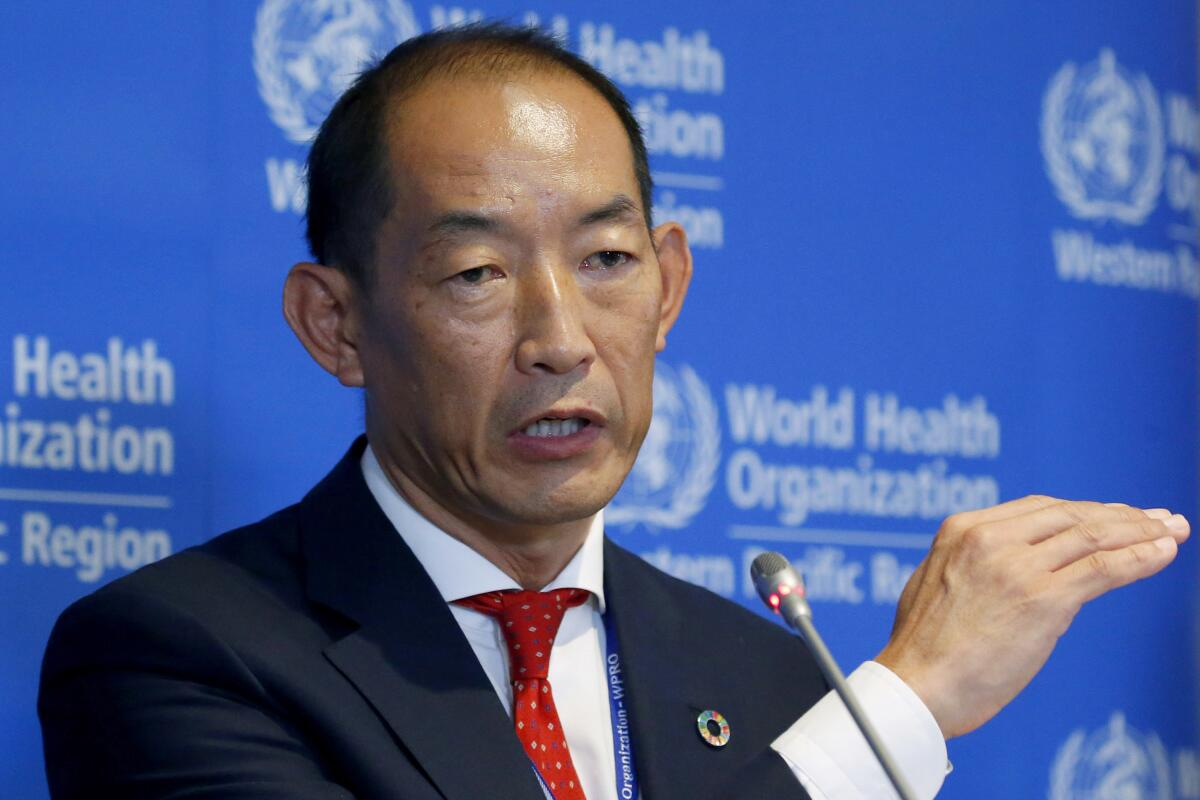 World Health Organization director for Asia Dr. Takeshi Kasai