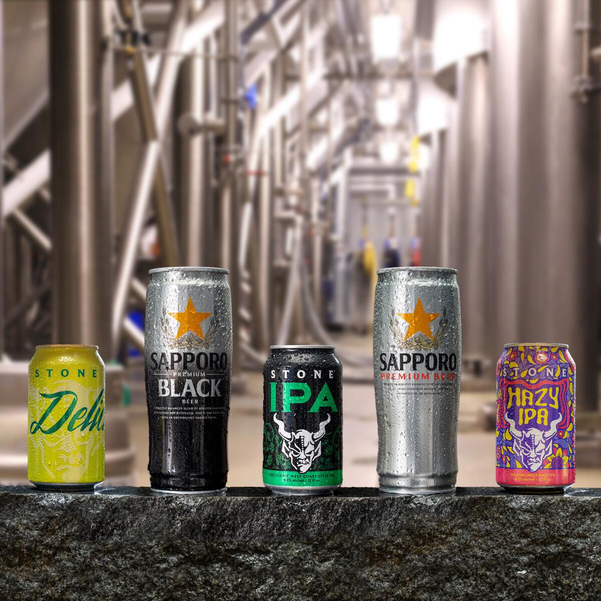 A selection of Sapporo U.S.A.'s beers since it acquired Escondido-based Stone Brewing in 2022.