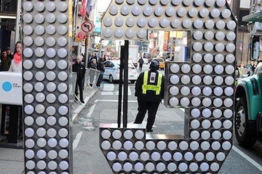 The lighted number 13 for "2013" arrived at Times Square last week.