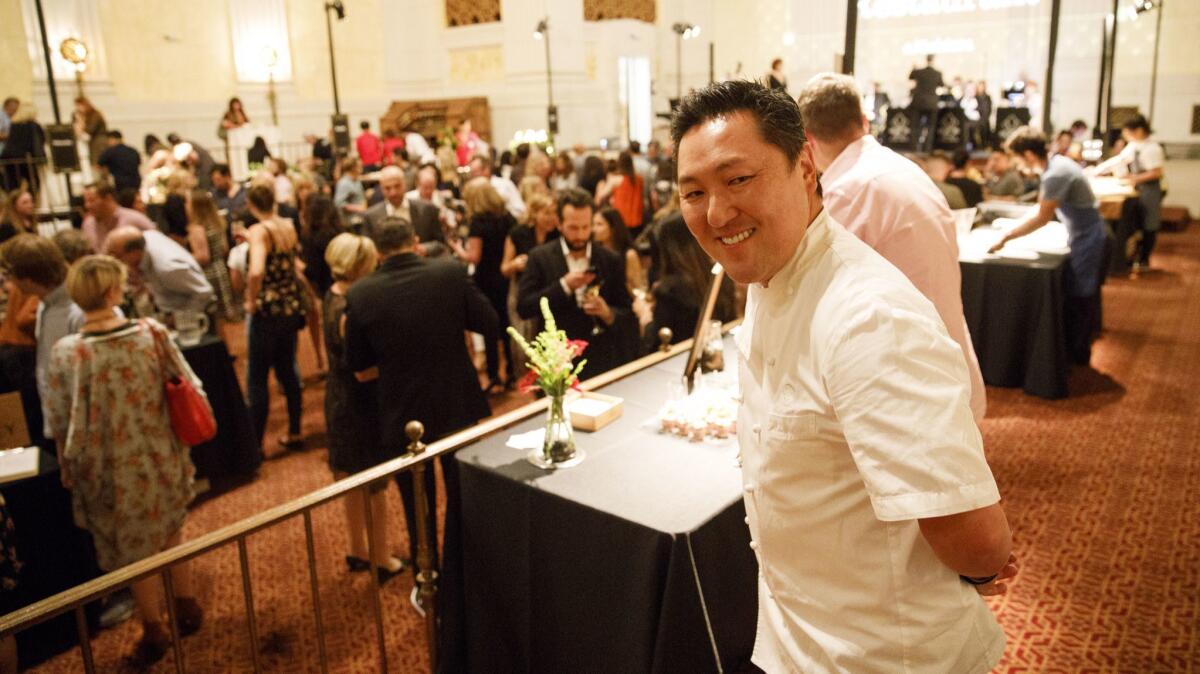 Chef Sang Yoon of Lukshon and Father's Office during the launch party for Los Angeles Times' The Gold List featuring Jonathan Gold's 101 Best Restaurants.