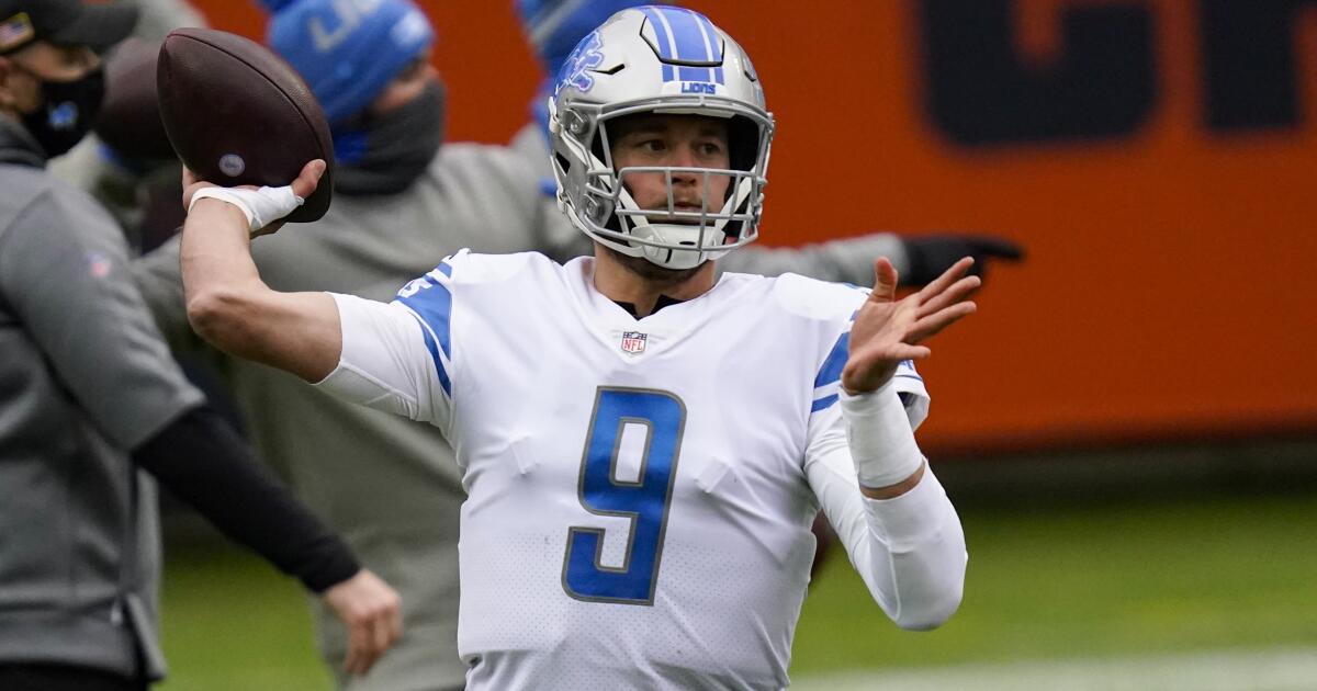 Lions fans want Matthew Stafford jersey ban at playoff game vs. Rams. Wife calls it sad