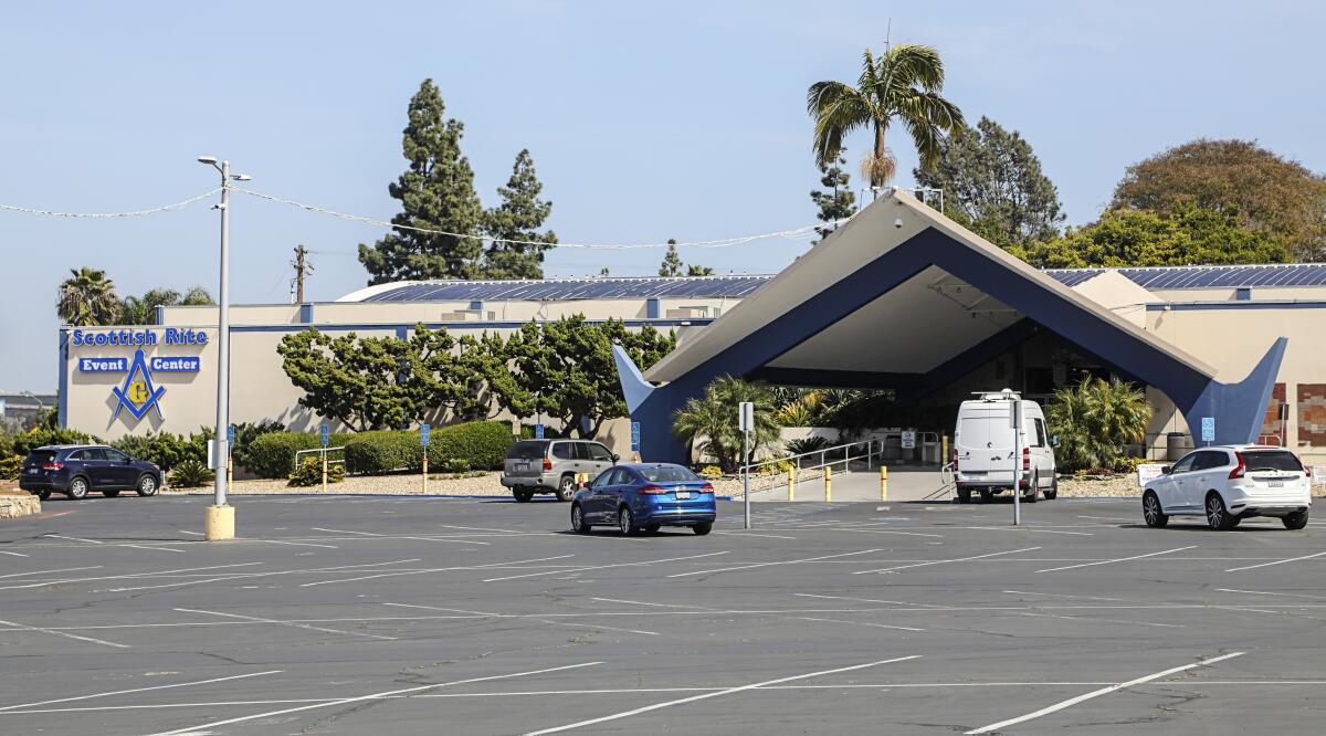 The landmark Scottish Rite Event Center in Mission Valley would become new locale for Home Depot under a proposal.