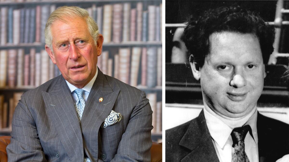Prince Charles, left, will be part of a marathon reading in October to celebrate poet Dylan Thomas' centenary.