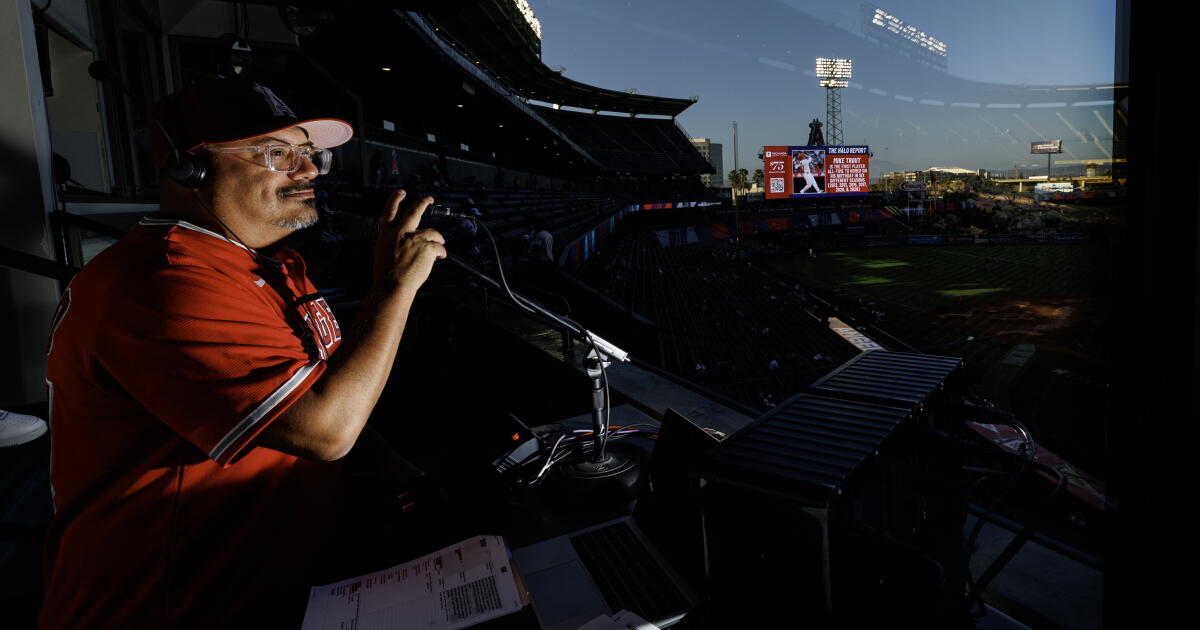 Michael Araujo lives his dream as the voice of Angel Stadium