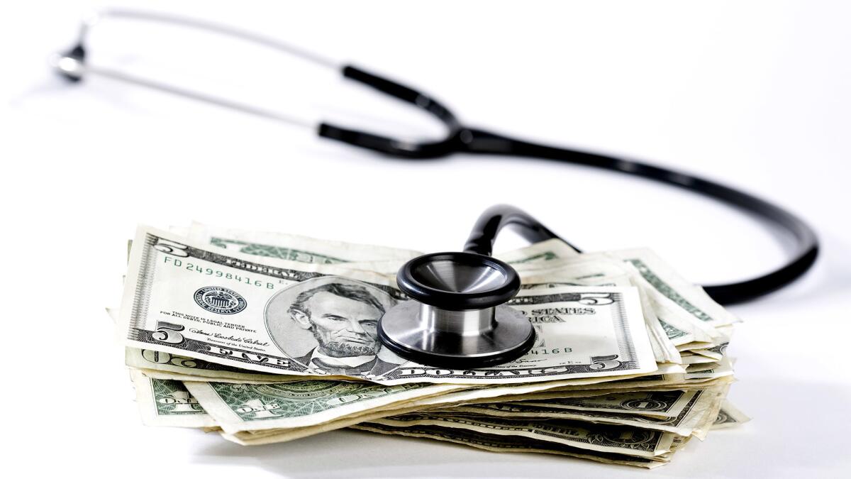 Stethoscope and cash. Millennials' health is raising economic concerns.