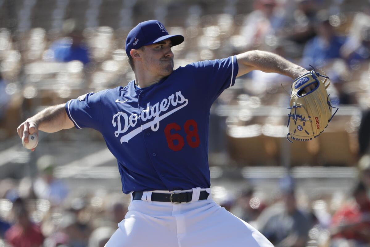 Dodgers pitcher Ross Stripling delivers against the White Sox.