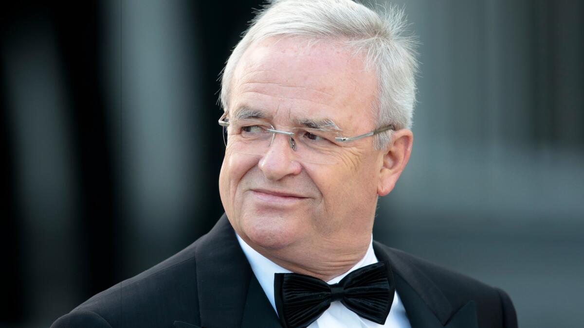 Martin Winterkorn, shown in 2015, stepped down as Volkswagen CEO as the automaker's emissions scandal came to light, saying he was doing so "even though I am not aware of any wrongdoing on my part."