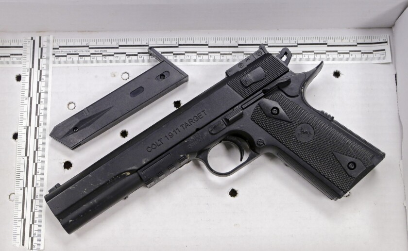 Tamir Rice, the 12-year-old who was fatally shot by Cleveland police, was playing with this toy gun, a Colt 1911 replica.