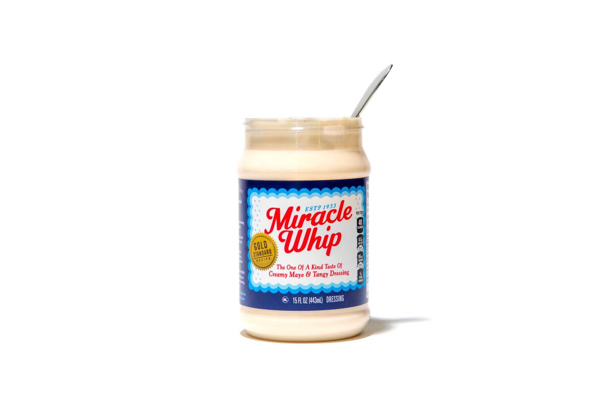 A jar of Kraft Foods' Miracle Whip.