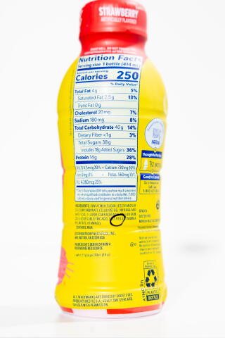 LOS ANGELES, CA, DECEMBER 26, 2024: Store bought grocery items that contain red dye #3, including Nestle Nesquick strawberry milk, are photographed at the Los Angeles Times on December 26, 2024. High doses of red dye #3 were found to cause cancer in lab animals decades ago. A federal law known as the Delaney Clause says no compound shown to cause cancer in animals or humans can be in the food supply. The FDA acknowledged the cancer studies decades ago and used the findings to deny a request to approve the dye's use in cosmetics, however, red #3 was already being used in food, and for some reason its authorization has not yet been revoked. (Christina House / Los Angeles Times)
