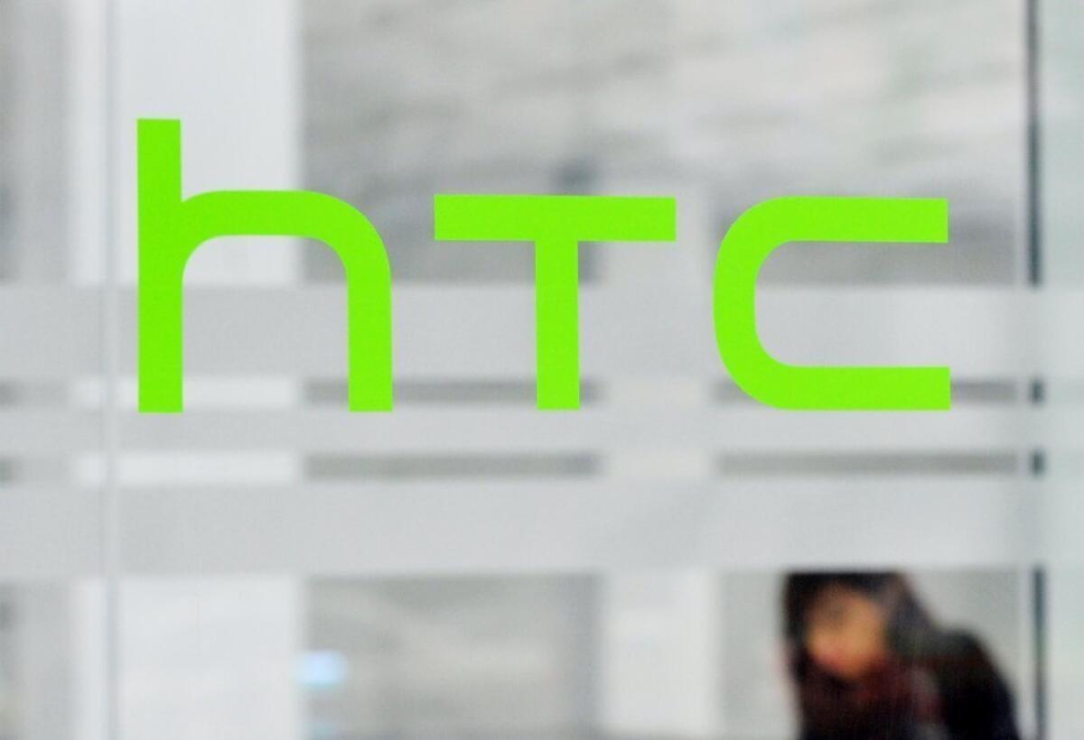 An employee at HTC's home base in New Taipei City, Taiwan.