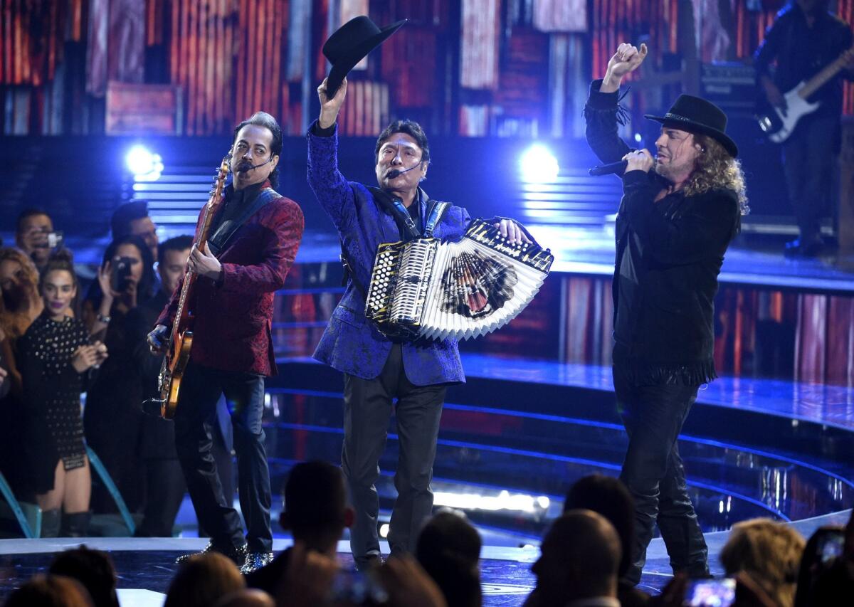 Norteño band Los Tigres del Norte teamed up with Mexican rockers Maná for 'Somos Más Americanos' at the Latin Grammy Awards -- as well as a new initiative to encourage U.S. Latinos to register to vote.